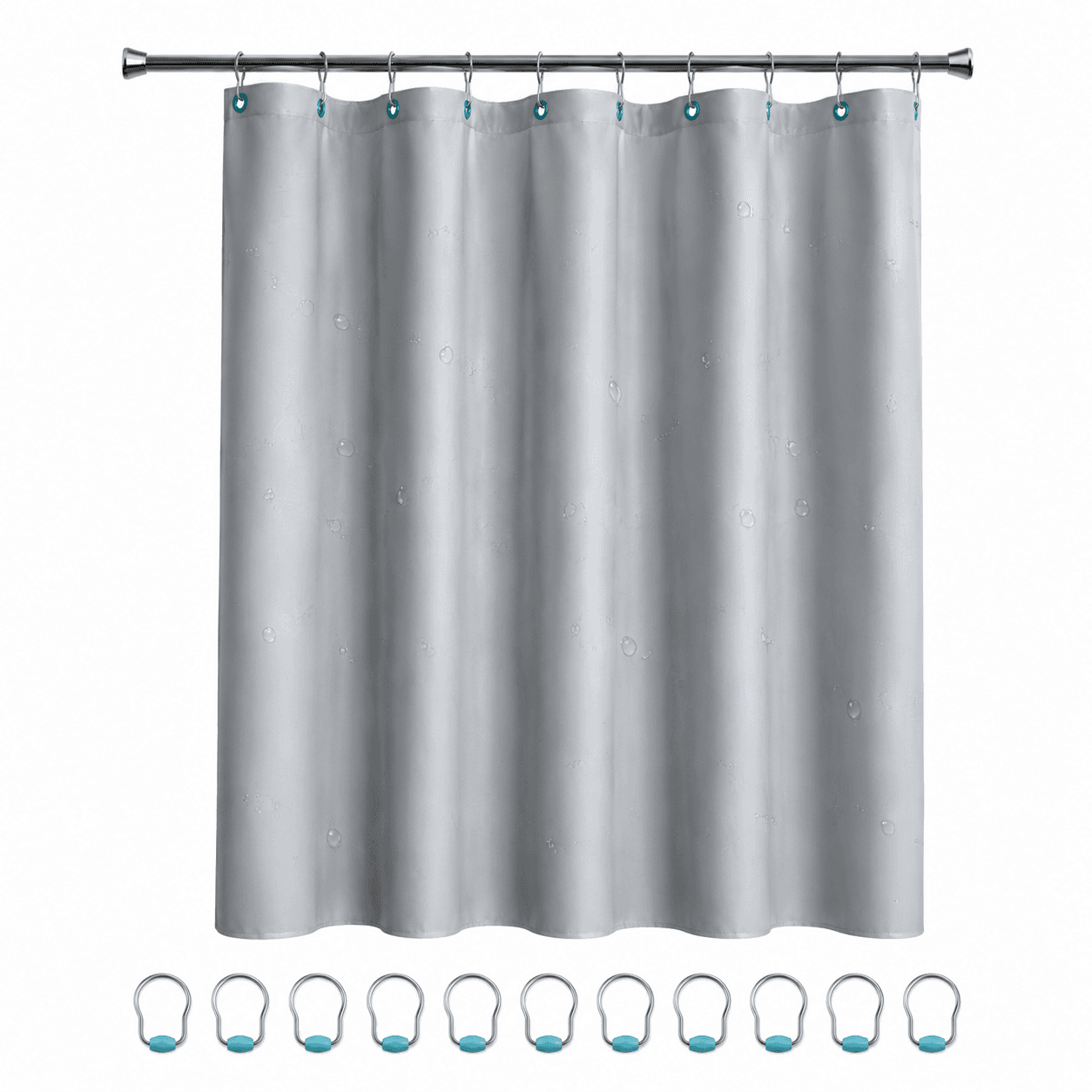 Shower Curtain & Rings Set